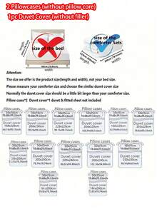 3 件套柔软亲肤水洗棉羽绒被套装（1 个羽绒被套 + 2 个枕套，不含被子），适用于卧室、客房，可机洗，四季皆宜