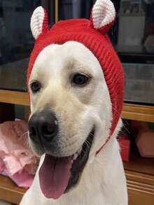 安静的狗耳罩，噪音防护，宠物耳罩，针织帽，缓解焦虑，温暖的冬季耳罩，适合中型和大型犬宠物头饰