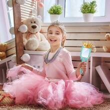 12/20/24件未完成木制皇冠镜面绘画DIY套装，包含木制皇冠画框、宝石贴纸、12种颜色颜料和2支画笔。适合母亲节、万圣节、公主/仙女装扮派对，打造专属于你的木制绘画玩具，也是理想的礼物（部分配件颜色随机）。 - 彩色 - 查看 12