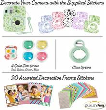 Fujifilm Instax Mini 12 Instant Camera + Quality Photo Value Bundle, Case, Decoration Stickers, Frames, Photo Album (Mint Green) - Mint Green - View 5