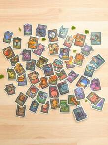 pokemon 48pcs Cartoon Pokemon Sticker, Suitable For Phone Cases, Luggage, Notebooks | Super Adorable & Versatile Stickers | Cute & Personalized Waterproof Stickers | Cartoon Peripheral Gift Recommendation