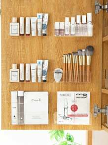 1pc Remote Control Storage Box, Wall-Mounted TV/AC Remote Holder, Acrylic Transparent Wall-Mounted Phone/Cosmetic Organizer