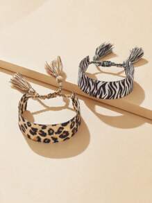 1 Stück Armband mit Leopardenmuster, Boho Armband für Frauen
