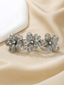 1pc Vintage Metal Butterfly Rhinestone Decor Spring Clip, Women Daily Hairstyle Accessory, Ponytail Hair Clip Gift, Claw Clips