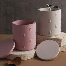 2 件套带盖罐模，DIY 手工石膏、水泥、花香蜡烛杯，镜面硅胶模具