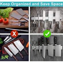 ¡RecomendadoSoporte Magnético para Cuchillos de Pared, Soporte de Acero Inoxidable para Cuchillos de Cocina, Iman para Cuchillos de Cocina, Tira de Iman Soporte para Cuchillos Bloque para Utensilios (40cm)¡Top de Temporada - 61 centímetros - Ver 8