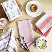 4pcs/Set Assorted Rectangular (17.72*25.59inch) Kitchen Towel Set, Soft Absorbent Dish Cloth, Cleaning Rags, Tea Towels, Ribbon Packaging, Suitable As Thanksgiving Gift, Farmhouse Kitchen Decor