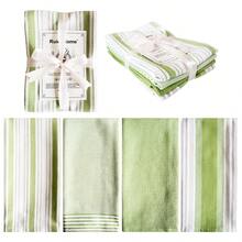 4pcs/Set Assorted Rectangular (17.72*25.59inch) Kitchen Towel Set, Soft Absorbent Dish Cloth, Cleaning Rags, Tea Towels, Ribbon Packaging, Suitable As Thanksgiving Gift, Farmhouse Kitchen Decor