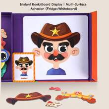 1 Set Of Magnetic Cartoon Dress-Up Children's Toys, Including 39 DIY Decorative Puzzle Particles, Parent-Child Interactive Puzzle Game, Birthday Gift