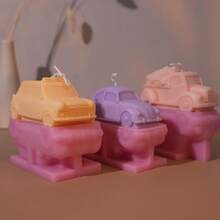 1-3pcs Multi-Style Silicone Candle Molds, Rose, Pickup Truck, Car, Sports Car Shaped Plaster, Resin, Cement Crafting Tools, Scented Candle Making Kit, Home Decor, Party & Holiday Gifts - Pink - View 9