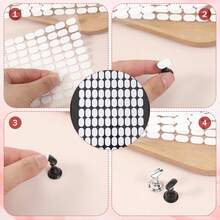 600 PCS False Tip Double Sided Adhesive Tapes, White Pre-Cut Nail Display Strips Press On Adhesive Tabs Nail Art Glue Stickers Nails Art Holder Nails Display Book - 1 - 查看 6