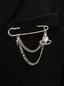 1pc Men's Colorful Drip Oil Enamel Dragon Brooch Pin, Fashion Versatile Casual Accessory