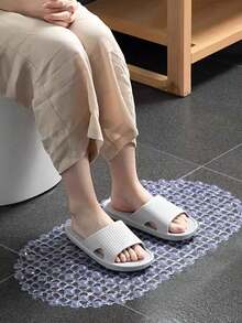 1 件透明浴室防滑垫，带吸盘的 PVC 淋浴房地垫，卫生间防水垫，防霉抗菌淋浴垫，适用于淋浴房、浴缸、卫生间、浴室防滑垫家居浴室装饰夏季返校 - 彩色 - 查看 3