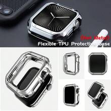 二合一表带+表壳套装，兼容44mm/45mm/40mm/41mm/49mm手表，超薄49mm不锈钢表带，TPU表带和表壳，兼容SE/9/8/7/6/5/4/3/2/1，42mm/38mm可调节表带，兼容配件 - 銀色 - 查看 5