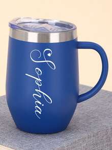 1pc Custom 12oz Stainless Steel Vacuum Insulated Tumbler With Handle - Personalized Egg-Shaped Cup, Modern, Bohemian, Perfect Birthday Gift For Lover, Girlfriend, Mother, Father, Ideal For Valentine's Day, Anniversary, Christmas, Thanksgiving,Multi-Functional,Durable,Ornamental,Reusable,Exquisite,Stylish,High-Quality,Colorful,Modern,Custom,Personalized,Unique - Multicolor - View 3