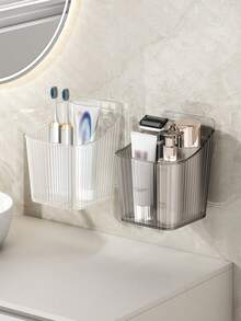 OBOVAY 1 buah Rak Penyimpanan Gantung Dinding Kamar Mandi, Dapat Menampung Sikat Gigi, Pasta Gigi, Sisir, Pisau Cukur, dan Aksesoris Kamar Mandi Lainnya, Rak Penyimpanan Kamar Mandi, Organizer Kosmetik, Rak Dapur, Rak Lemari - MultiWarna - View 4