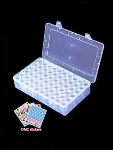 60 Bottle Diamond Painting Storage Box, Circular Diamond Painting Classification Label, Diamond Art Storage, Diamond Painting Tool Set, Jewelry Bead Storage, Suitable For Embroidery Accessories, Bead Diamond Painting Beads, Nail Art, Handicraft Supplies