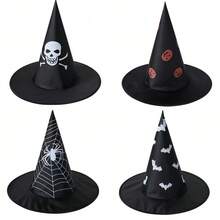 Halloween Costume Kids Cloak Cape Cosplay Witch Robe Costume (Random Style Hat Included) - Multicolor - View 7
