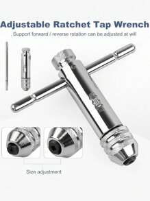 Set de chei reglabile cu clichet pentru Ziua Tatălui - Metal, fără baterie, mâner în T reglabil cu rotație înainte/înapoi, ideal pentru șurubelniță și cheie tubulară, cheie reglabilă pentru șurubelniță, construcție durabilă, w reglabil