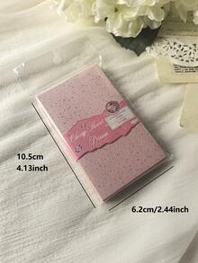 50pcs/Pack Romantic Pink Natural Texture Decorative Paper, DIY Scrapbooking Memo Pad - one-size - View 6