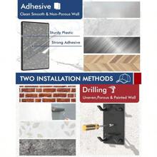 Hat Organizer For Baseball Caps 4 Pack, Hat Rack For Wall Hold Up To 24 Hats With Strong Adhesive, Multilayer Organizers And Storage Hat Holder Hanger Display For Door Closet And Bedroom - 黑色 - 查看 5