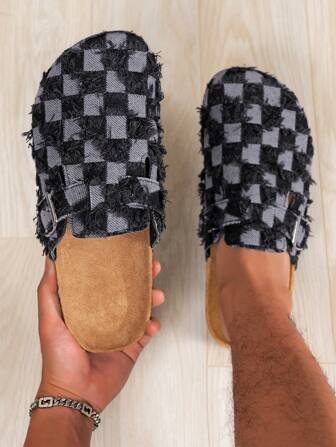 男士穆勒鞋，新款复古一脚蹬休闲鞋，宽松舒适，闭趾平底穆勒鞋，配有可调节绑带，秋冬季带衬垫款或四季皆宜的无衬垫款。