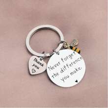 1 pieza Llavero grabado de acero inoxidable, gran regalo para amigos, colegas, compañeros de clase, equipo, accesorios de Acción de Gracias, Halloween, Día del Maestro, adornos navideños, regalos para hermana