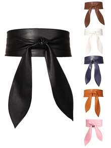 Women Obi Belt Fashion Wrap Around Wide Waistband Knotted Belt For Dress Halloween Costume - Multicolor - View 1