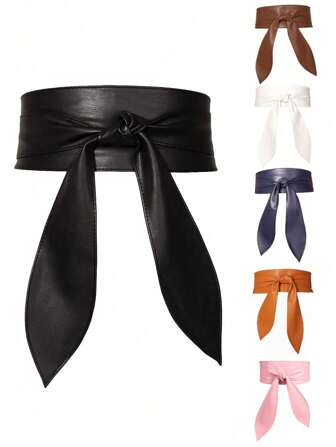 Women Obi Belt Fashion Wrap Around Wide Waistband Knotted Belt For Dress Halloween Costume