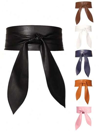 Women Obi Belt Fashion Wrap Around Wide Waistband Knotted Belt For Dress Halloween Costume