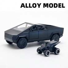 1：36 Cybertruck 皮卡模型玩具，收藏卡车仿真锌合金回力模型车，压铸车辆皮卡装饰礼物 - 彩色 - 查看 9