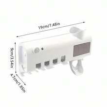 1 USB Charge Wall Mounted Toothbrush Holder With Automatic Toothpaste Dispenser, UV Sterilization Toothbrush - Can Hold 4 Toothbrushes Without Drilling Installation, Rechargeable Lithium Battery,Preferred Holiday Gift - Multicolor - View 13