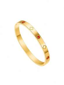 1 件时尚奢华不锈钢锆石女士手链，适合派对、聚会和日常佩戴