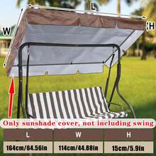 1 件户外秋千顶篷、露台秋千顶盖、易于安装、花园庭院装饰、门廊秋千遮阳窗帘（仅顶篷，不含秋千）