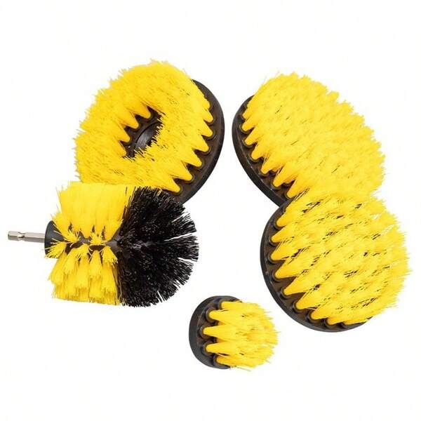 5PC Multi-Function Electric Drill Brush Set, Home Bathroom Cleaning Brush Head, Tire Wheel Brush, Gap Brush, Car Cleaning Set, Cleaning Floor, Wall And Various Places