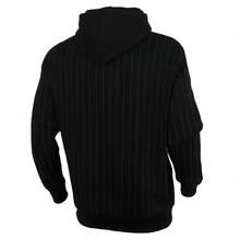 Puma Men's Pinstripe Print Striped Thermal Lined Loose Fit Sweatshirt - Black - View 2