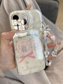 可爱卡通动物爱心果冻手机壳，兼容 17 Pro Max、17 Pro、17 Air、16、15 Pro Max、14、13 Pro、12、11 Plus，可爱手链软糖手机壳 - 動物 - 查看 2