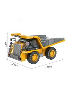 Rechargeable Metal Control Dump Truck - Yellow - View 4
