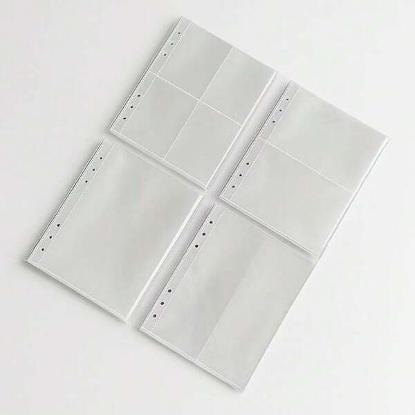 10pcs A5 Size Transparent Refill Pages, Durable PP Material, Suitable For Office Supplies, Business Cards And Photo Albums,For School Supplies,Back To School