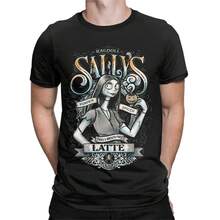 COOL SUMMER Sallys Spiced Latte T-Shirts Men Women Nightmare Before Christmas T Shirts Halloween Pumpkin Cotton Tees Birthday Gift Tops - 黑色 - 查看 1
