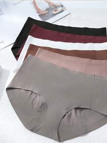 6 Packs Womens Seamless Underwear Hipster Bikini Panties No Show Full Coverage Stretch Briefs S-XXL - Nhiều màu - Xem 5