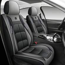 通用 PU 皮革汽车座椅套、赛车座椅套、前部单/套、易于安装和清洁、透气柔软防滑保护套适合大多数车辆（驾驶员和乘客）