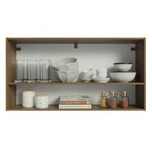 Alacena Gabinete Superior Cocina Madesa Emilly 105cm Color Marrón/negro - Negro - Ver 4