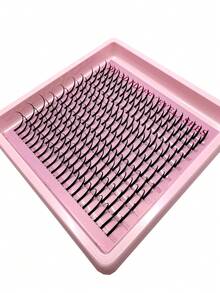 新款尖头假睫毛簇，卡通风格假睫毛簇，12-18mm，动漫风格假睫毛簇，尖头单根假睫毛，D型卷翘仙女款假睫毛簇，卡通风格单根假睫毛，假睫毛簇，假睫毛簇，单根假睫毛，假睫毛 - 黑色 - 查看 5