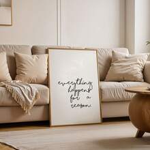 1 tranh canvas trích dẫn đầy cảm hứng - "Mọi thứ xảy ra đều có lý do" - Trang trí tường tối giản hiện đại cho phòng khách, phòng ngủ, nhà bếp, văn phòng, quán cà phê, ký túc xá, hành lang - Áp phích tư duy tích cực, không khung, nền trắng chữ đen, tranh treo tường dọc trong nhà, trang trí trong nhà | Thiết kế sạch sẽ trang trí mùa thu - Nhiều màu - Xem 6