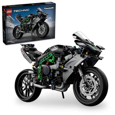 LEGO Juguete de motocicleta Kawasaki  H2R Technic - Juguetes de construcción para niños, niños y niñas, de 10 años en adelante - Caballete para exhibición - Kit de modelo regalo de cumpleaños - 42170