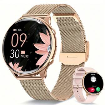 Little Meatballs, G37 Smartwatch, Fitness Tracker, Designed For Women, IP67 Smartwatch, 100+ Exercise Modes, Oxygen Saturation, Menstrual Record, Sleep And Calorie Monitoring, 1.39 Inch Touchscreen Fully Intelligent Watch For Android IOS