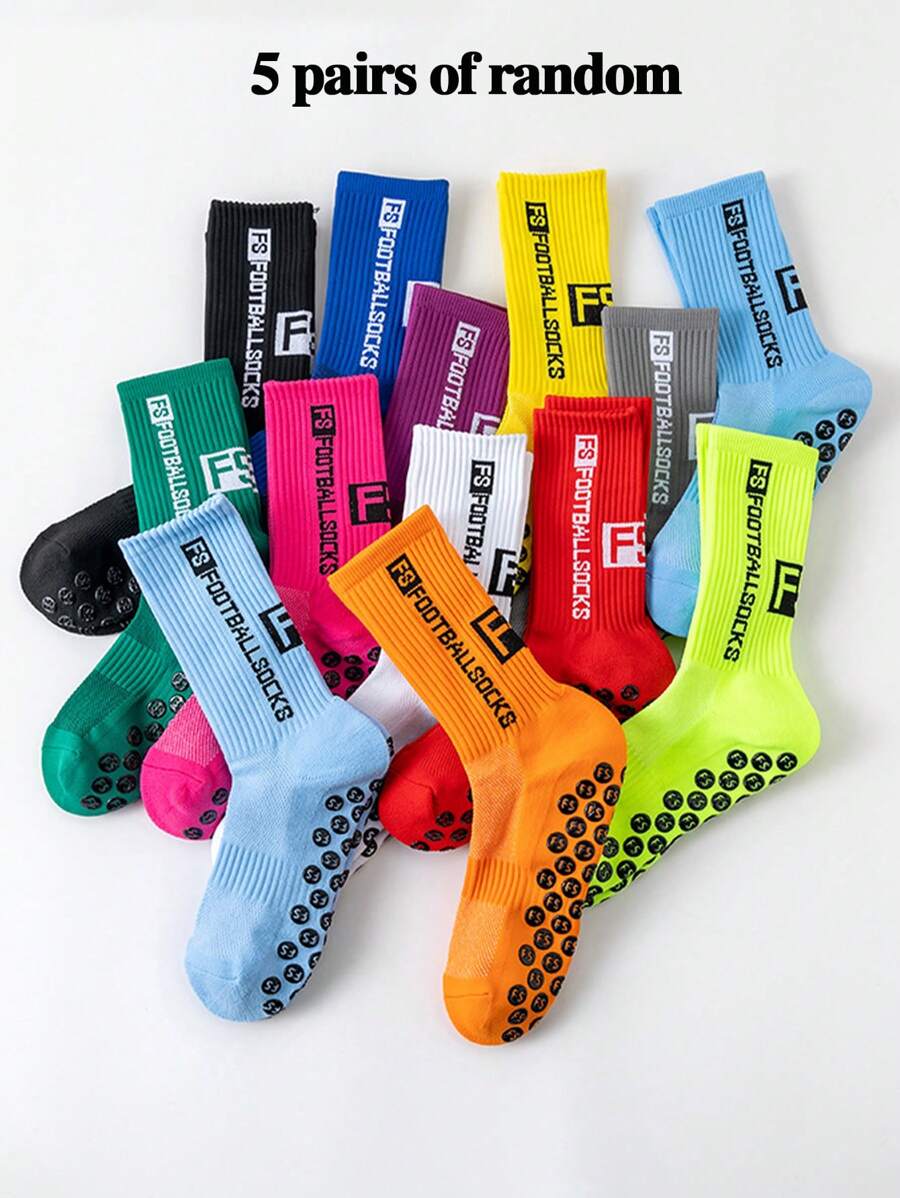 5双随机青少年四季运动袜。中等厚度，弹性好，防滑耐磨，吸汗。男童足球袜、篮球袜、压力袜