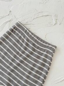 2 件套男女通用婴儿服装，字母刺绣运动衫和裤子套装，春秋季休闲装 - 卡其色 - 查看 10