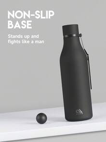 17oz Frosted Sports Flask with Removable Strap – Cola-Shaped Stainless Steel Water Bottle, Leak-Proof Double-Wall Insulation, 12-Hour Cold Retention, Ideal for Gym, Travel, School & Outdoor Use - 黑色 - 查看 6